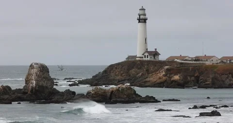 Pigeon Point Lighthouse Slow Motion Stock Footage 157739806