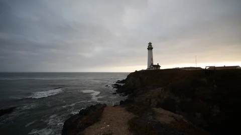 Pigeon Point Lighthouse at Sunset Timelapse Stock Footage 98703204
