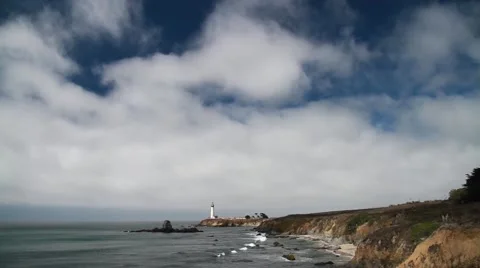 Pigeon Point Lighthouse timelapse Stock Footage 55268317