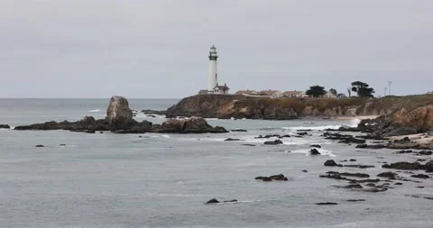 Pigeon Point Lighthouse Wide Angle Stock Footage 157754387