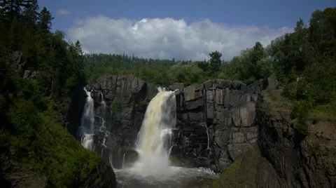 Pigeon River Falls Time Lapse Stock Footage 8522990