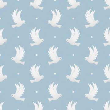 Pigeon seamless pattern vector Stock Illustration