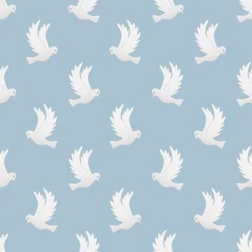 Pigeon seamless pattern vector Stock Illustration