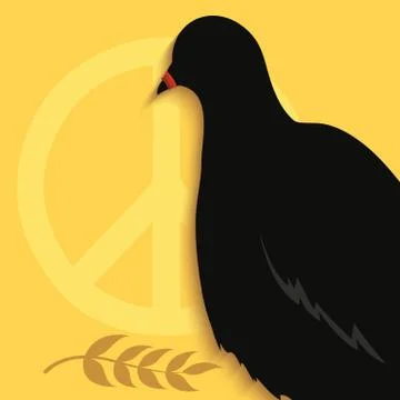 Pigeon silenced Illustrazione stock