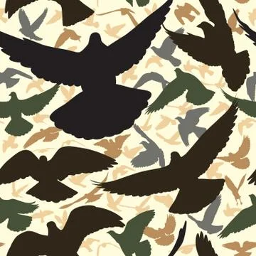 Pigeon tile Stock Illustration