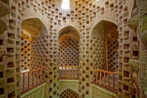 Pigeon tower interior Stock Photos