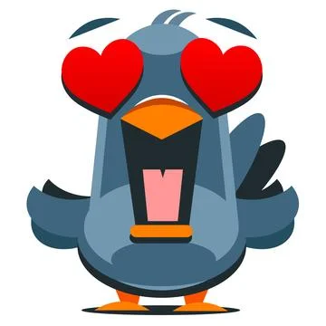 Pigeon vector character color flat illustration pigeon Ilustración de archivo