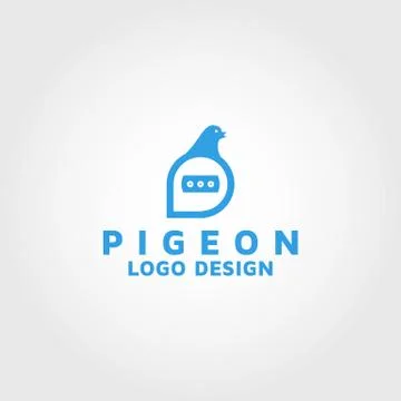 Pigeon vector logo design templates Stock Illustration