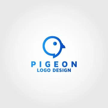 Pigeon vector logo design templates inspiration Stock Illustration