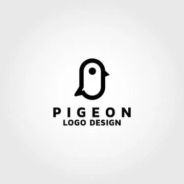 Pigeon vector logo design templates idea Stock Illustration
