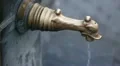 Pigeons Cool Off Water Flows Bronze Italian Design Fountain Scala Square Milan HD Footage