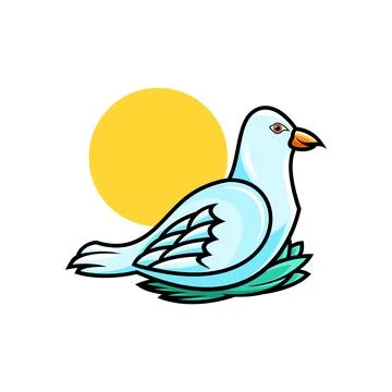 Pigeons logo Stock Illustration