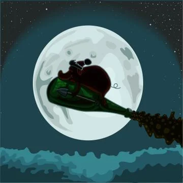 PigFlyMoon Stock Illustration