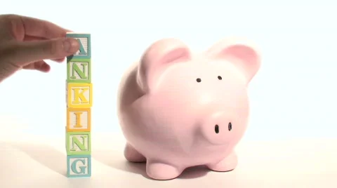 Piggy bank BANKING - HD Stock Footage