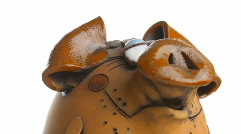 Piggy bank Stock Footage