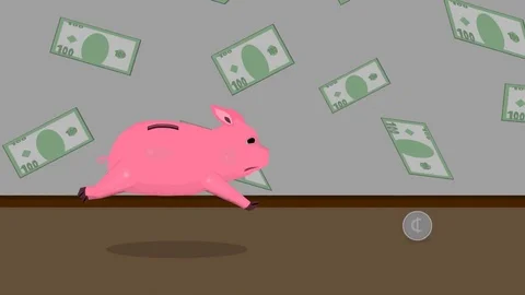 Piggy bank Stock Footage 80469312