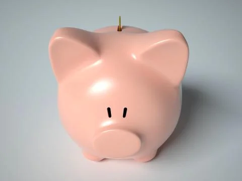 Piggy Bank-Front Stock Illustration