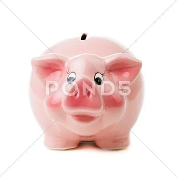Piggy bank. isolated on white background Stock Photos
