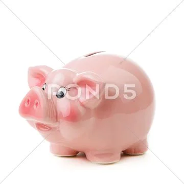Piggy bank. isolated on white background Stock Photos