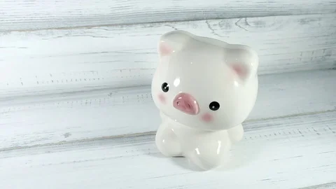 Piggy bank for saving Stock Footage 78282475