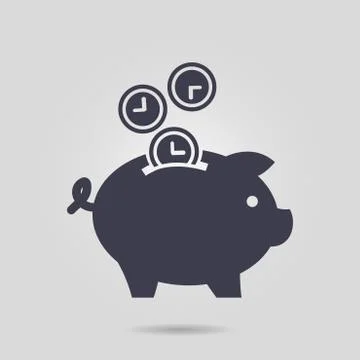 Piggy bank - saving money. Stock Illustration