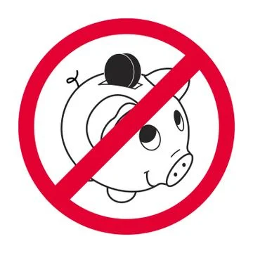 Piggy sign Stock Illustration