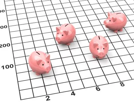 The piggybank statistic Stock Illustration