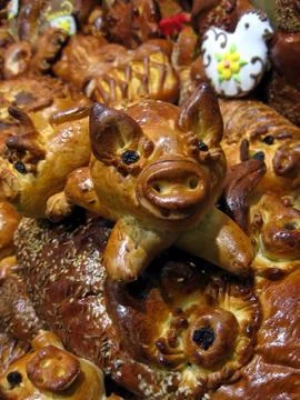 Piglet cake Stock Photos