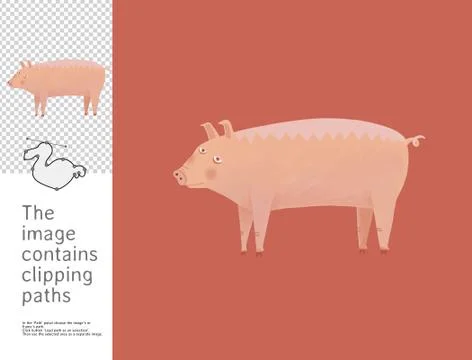 Piglet, Dodo collection Stock Illustration