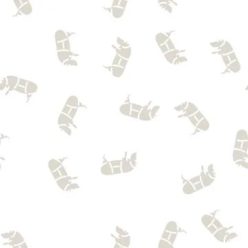 Piglet scheme glyph vector seamless pattern Stock Illustration