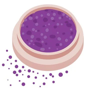 Pigment, shadow, cosmetics, flat, isolated object on a white background, vector Stock Illustration