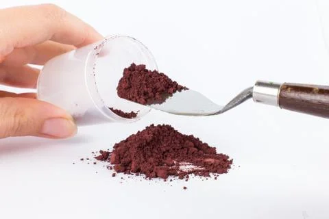 Pigment on a white background Stock Photos