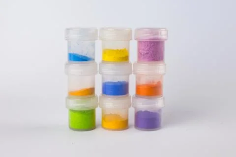 Pigments on a white background Stock Photos