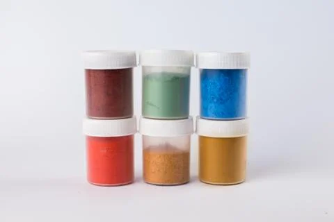 Pigments on a white background Stock Photos
