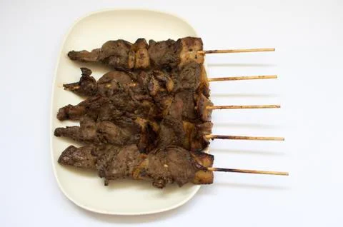 Pigs on a stick Foto stock