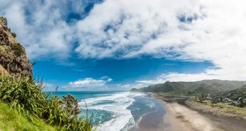 Piha beach Foto stock