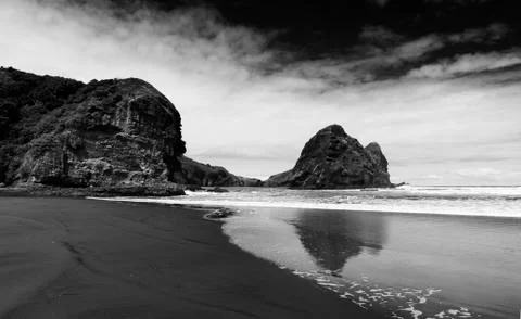 Piha beach Foto stock