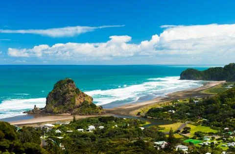 Piha beach Foto stock