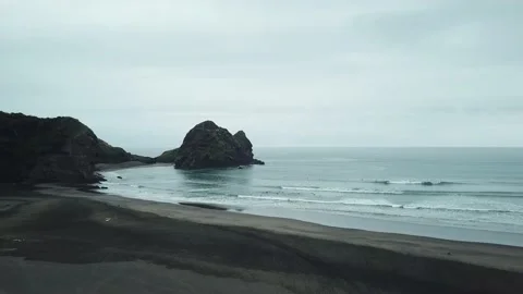 Piha Beach- push in Stock Footage 208853726