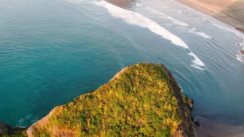 Piha Beach sunset Stockbeeldmateriaal 101764104