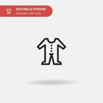 Pijama Simple vector icon. Illustration symbol design template for web mobile Stock Illustration