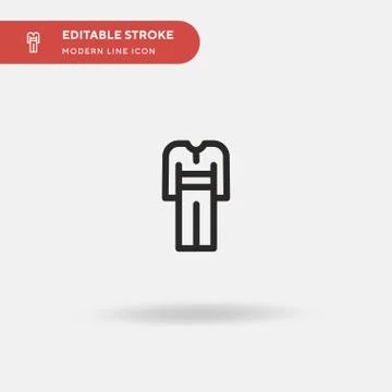 Pijama Simple vector icon. Illustration symbol design template for web mobile Stock Illustration