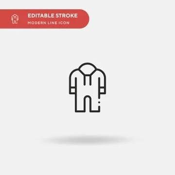 Pijama Simple vector icon. Illustration symbol design template for web mobile Stock Illustration