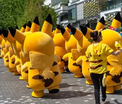 Pikachu Outbreak! 2018. Stock Photos
