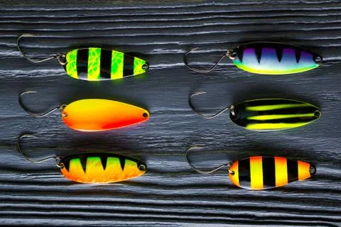 Pike baits closeup Stock Photos