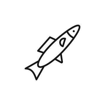 Pike icon logo sign vector outline Stock Illustration