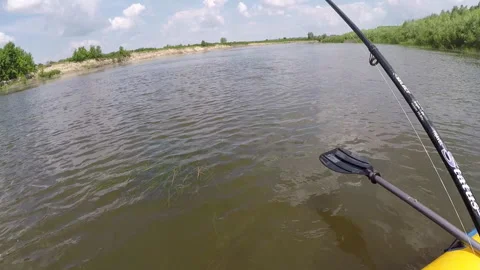 Pike on a spinning, river 스톡 동영상 108627900