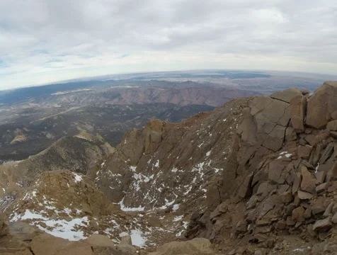 Pikes peak 2d timelapse from the peak of pikes peak co Stock Footage 44826863