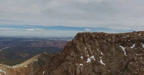 Pike's Peak 4k Drone Fly Over Video stock 78200400