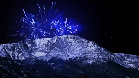 Pikes Peak Fourth of July Background 4K Stock Footage 205050801